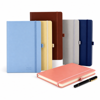 Carnet de notes personnalisé A5 avec couverture en cuir PU et bande élastique, 100 feuilles lignées