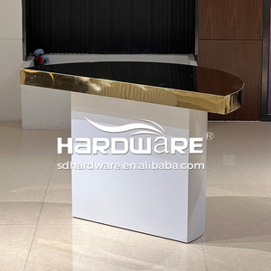 Bán buôn đồ nội thấ<span class=keywords><strong>t</strong></span> sang trọng cô dâu và chú rể vàng hàng đầu thép không gỉ sự kiện tiệc cưới Bảng - Product Image 6