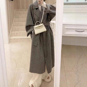 Groothandel 2026 rode herfst- en wintermode, elegante, stijlvolle, eenvoudige effen wollen damesjas - Product Image 4