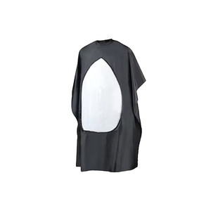 Cómoda Capa Impermeable BAO FENG para Salón de Belleza, Capa de Barbero para Adultos en Color Negro con Diseños - Product Image 4