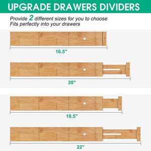 Ngăn Chia Ngăn Kéo Bằng Tre Ngăn Chia Ngăn Kéo Bằng Gỗ Tre Mở Rộng Có Thể Thu Gọn Điều Chỉnh Được Kèm Chèn - Product Image 6