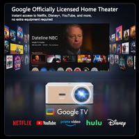 Proyector Google TV 4K 2026 3200 ANSI Nativo 1080P con Enfoque Automático, Proyectores Android con Altavoz LED de 8W
