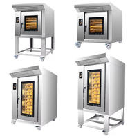 Four à convection commercial à gaz à 10 niveaux avec roulettes, porte en verre doublement isolée, commande tactile pour hôtel, pâtisserie
