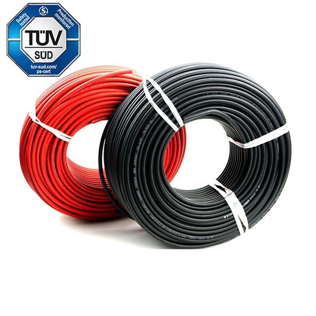 JZD TUV 1.5mm 2.5mm 4mm 6mm 10mm 16mm 25mm 35mm 50mm 70mm Photovoltaic Solar Panel Single Core Solar DC Cable Wire