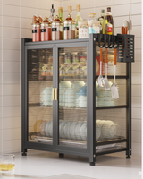 Nouvelle Offre : Étagère de Rangement Multifonctionnelle pour Bols, Étagère de Rangement de Cuisine, Étagère à Vaisselle Multi-niveaux Anti-poussière
