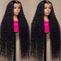 Perruque Deep Wave 13x6 avec closure, cheveux humains vierges, sans colle, pré-épilée, pour femmes noires - Vente en gros pour distributeurs