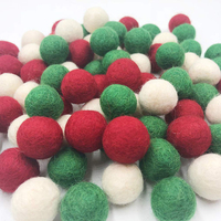 Nouveau coloré laine boule chaîne cercle forme pompons pour mur/arbre de noël décoration bricolage vacances décor