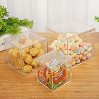 Boîte à bonbons carrée transparente en plastique PP recyclé écologique pour l'emballage alimentaire