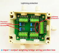 Boîtier de raccordement étanche 4 entrées 1 sortie pour capteur de pesage, protection contre la foudre et les surtensions, amplificateur de cellule de charge pour balance électronique