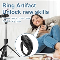 TikTok Ring Remote Control, pemutar halaman geser nirkabel ABS untuk perangkat kompatibel IOS & Android
