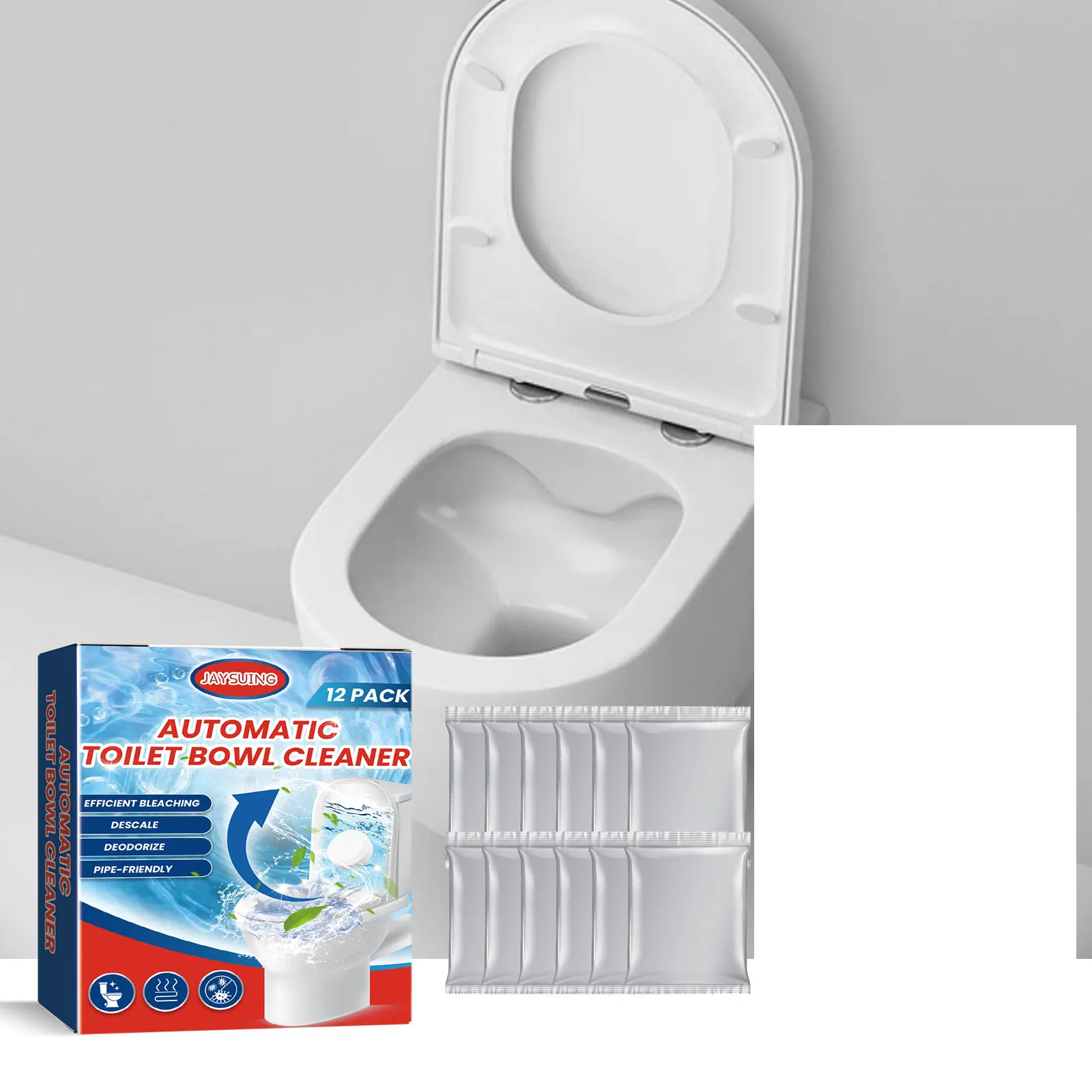Jayeco-friendly çevre dostu tuvalet deterjan temizleyici toksik olmayan tuvalet kase temizlik boru drenaj tuvalet temizlik tabletleri