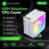 Refroidisseur à tour unique en cuivre et aluminium avec 6 caloducs, 210W, garantie de 2 ans, prêt pour la vente en gros, les chaînes de magasins et les revendeurs, certifié CE FCC RoHS