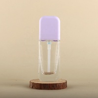 Botol kosmetik, 30ml 50ml kaca bening foundation kosong dengan tutup ungu