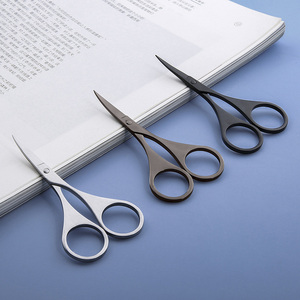 Chuyên nghiệp tốt thép không gỉ cong lưỡi kéo cho tóc cắt tỉa lông mày mũi tóc lông mi gốm xử lưỡi-công cụ làm đẹp - Product Image 1