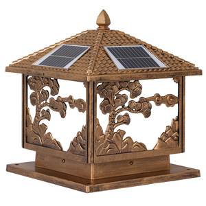 Lampe solaire de pilier de poteau de porte pour la lumière de jardin paysage extérieur LED éclairage de borne extérieur lampe frontale de colonne solaire - Product Image 1