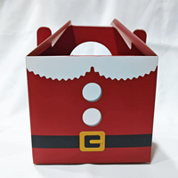 Nouvelle Boîte à Gâteaux Rectangulaire 2026 en Promotion avec Poignée, Motif Père Noël et Bonhomme de Neige, Idéale pour Fêtes de Noël, Boîte Festive pour Enfants, Boîte à Biscuits