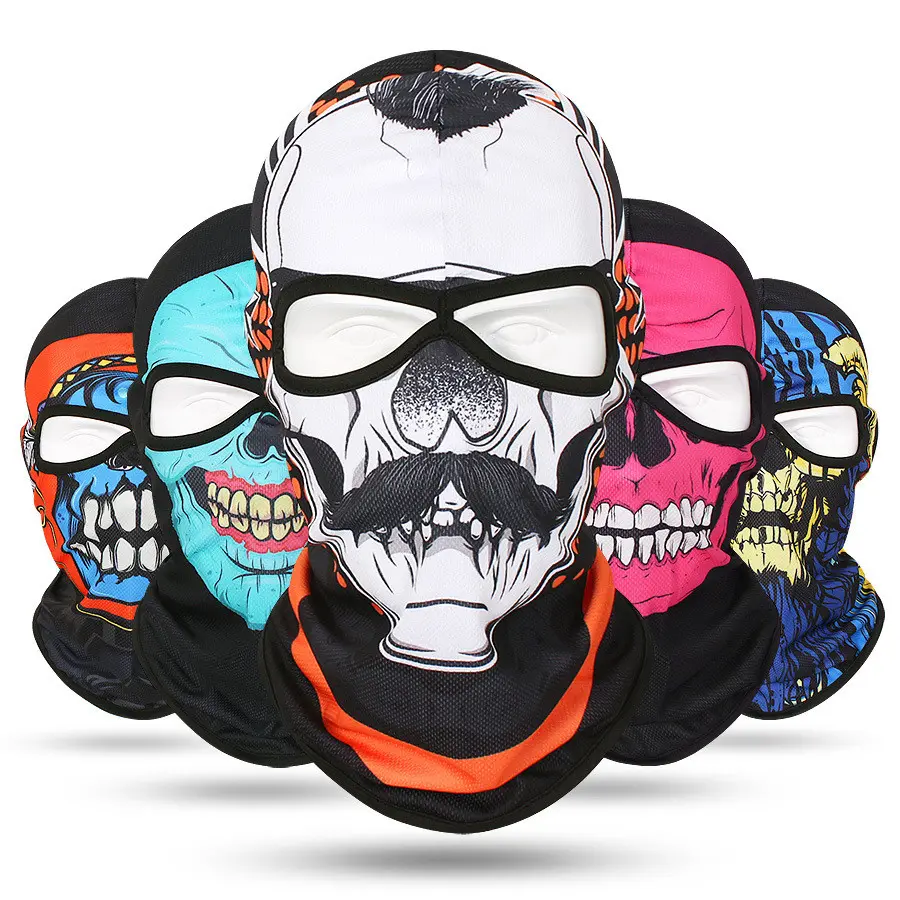 Wholesale lot Ghost Biker Skull Hood Face Mask Motorcycle Ski Balaclava Sport 