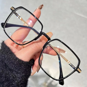 Lunettes d'ordinateur anti-lumière bleue à monture intégrale en TR90 avec logo personnalisé 2024, monture optique carrée en métal, vente en gros du fabricant - Product Image 2