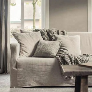 Sofá clásico de tela con plumas, mueble de sala de estar, producto en oferta - Product Image 4