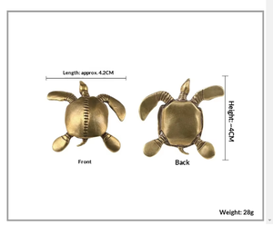 Ornamento in rame fuso a forma di tartaruga marina antica <span class=keywords><strong>cinese</strong></span>, stile antico e di carattere nazionale, tartaruga della fortuna, accessorio <span class=keywords><strong>da</strong></span> tè per ufficio, per il commercio transfrontaliero - Product Image 2