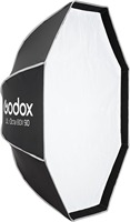Godox UL-Octa Box 90cm Softbox octogonal à déclenchement rapide avec diffuseur et grille nid d'abeille, adapté au flash photographique.