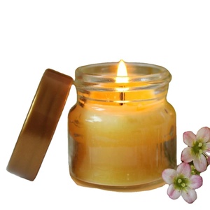 Bocaux de bougies décoratives en acier inoxydable avec cire remplie - Product Image 1
