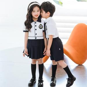 Polo blanc de conception de fabrication populaire avec la jupe de <span class=keywords><strong>pantalon</strong></span> <span class=keywords><strong>noir</strong></span> garçons et enfants uniforme scolaire en vrac - Product Image 4