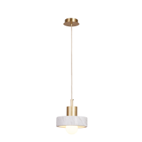Lustre moderne en laiton et albâtre espagnol, luminaire suspendu créatif à LED pour salle à manger et chambre à coucher