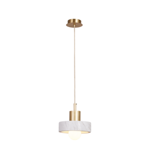 Luminaire suspendu moderne en laiton et marbre, lustre LED créatif pour la maison, salle à manger, chambre, lampe suspendue en albâtre - Product Image 2