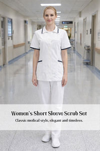 OEM ODM Customized Women's Short Sleeve <b>Scrub</b> <b>Set</b> Nurse <b>Scrubs</b> Uniforms <b>Sets</b> - Product Image 2