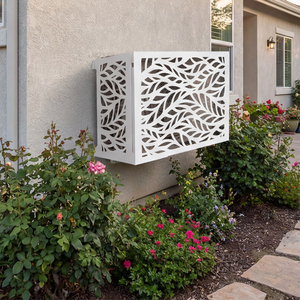 Cache-climatiseur décoratif multifonctionnel en <span class=keywords><strong>aluminium</strong></span> découpé au laser YOD pour entrepreneurs en CVC, écran de protection extérieur résistant aux intempéries pour générateur de piscine - Product Image 4