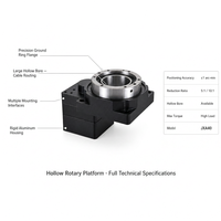 Plataforma Rotatoria Hueca JXA40 con Cuerpo de Aleación de Aluminio, Caja de Engranajes con Relaciones de Reducción 5/10 para Posicionamiento de Precisión en CNC