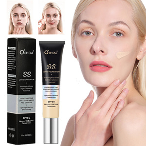 Fond de teint liquide éclaircissant personnalisé marque privée <span class=keywords><strong>maquillage</strong></span> visage correcteur teinté BB crème SPF 50 longue tenue couverture complète finition mate - Product Image 1
