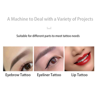 Machine de tatouage numérique Semi-permanente, kit de cosmétique numérique sans fil pour le Microblading des sourcils, w