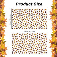 4 paquets de nappes de table rectangulaires jetables en plastique coloré à thème feuilles d'automne pour Thanksgiving