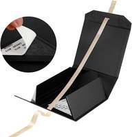 Boîte cadeau de luxe personnalisée vide, pliable, avec couvercle magnétique puissant, boîte à bougie magnétique pour emballage de portefeuille avec ruban