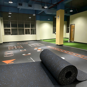 Rollo de Suelo de Goma para Gimnasio, Alta Elasticidad, Anti-Impacto, con Diseño de Puntos, para Entrenamiento Deportivo en Interiores - Product Image 1