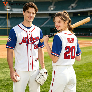 Veste de baseball haut de gamme respirante pour l'été, grande taille, imprimée, pour hommes et femmes, logo personnalisé, OEM ODM, usine - Product Image 3