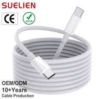 Cable de Carga Rápida PD de 60W 3A con Revestimiento de TPE, Tipo-C a Tipo-C, para iPhone 15/16/17, iPad y Cámara, Venta al Por Mayor Personalizada