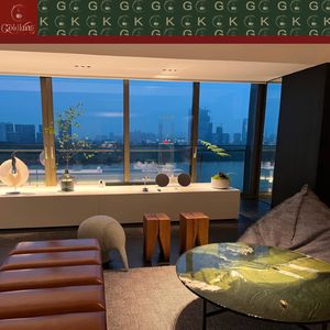 طاولة قهوة دائرية من الرخام الأخضر الأفوكادو من جولدكينج، أثاث فاخر من الحجر الطبيعي لغرف المعيشة العصرية والديكورات الراقية - Product Image 6