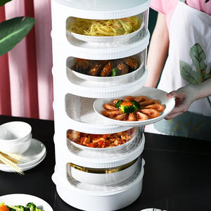 Couvercle alimentaire isolant multifonctionnel empilable, cylindrique, anti-poussière, pour la conservation des repas en cuisine - Product Image 2