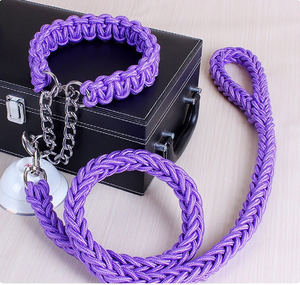 Nieuwe Achtstrengs Geweven Hondenhalsband Buiten Nylon Riem Voor Huisdieren Explosieveilige Ponsen Hondenriem - Product Image 4