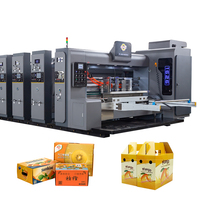 Machine de fabrication de carton ondulé automatique à grande vitesse quatre couleurs Machine de découpe à rainurer pour impression de boîtes en carton