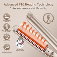 Plancha de Pelo de Doble Voltaje, Multifuncional, Calentamiento Rápido, Pantalla LCD con Control de Temperatura
