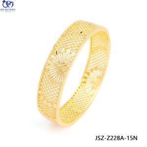 JXX JSZ-Z2284-234A-15N Brazaletes de Boda Unisex, Chapados en Oro de 24K con Circonita, Estilo Vintage, para Decoración de Fiestas en África y Dubái - Product Image 2