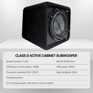 Phong cách mới 10 inch xe hoạt động loa siêu trầm hình thang loa siêu trầm với hộp và amp - Product Image 4
