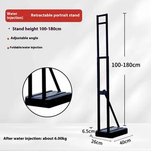 Perlengkapan Pesta Perayaan Diskon Besar, Tiang Poster Papan KT Lipat Portabel dengan Tinggi yang Dapat Disesuaikan - Product Image 5