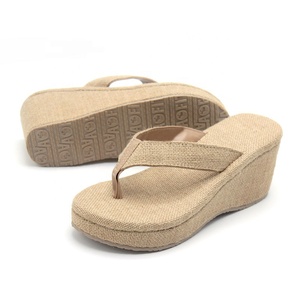 Sandalias <span class=keywords><strong>de</strong></span> yute informales <span class=keywords><strong>de</strong></span> tacón alto para <span class=keywords><strong>mujer</strong></span>, <span class=keywords><strong>chanclas</strong></span> con plataforma Isla <span class=keywords><strong>de</strong></span> cuña, Tanga <span class=keywords><strong>de</strong></span> lino, para playa, Verano - Product Image 5