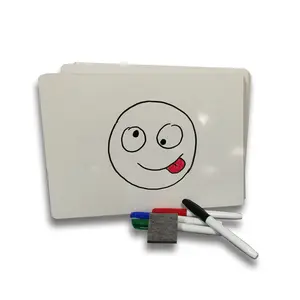 No Frame Double Side Kids Lapboard lavagna magnetica bianca include lavagne, gomme da cancellare in feltro da 2 pollici e pennarelli cancellabili a secco neri