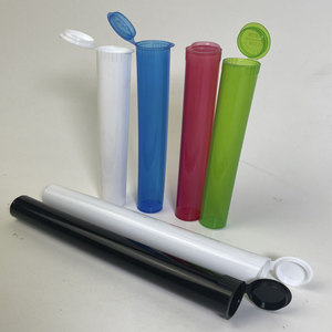 Tubo de cigarro con sello de PP de plástico de 150mm personalizado con logotipo individual blanco y negro clásico para pipa de fumar con tapa - Product Image 5